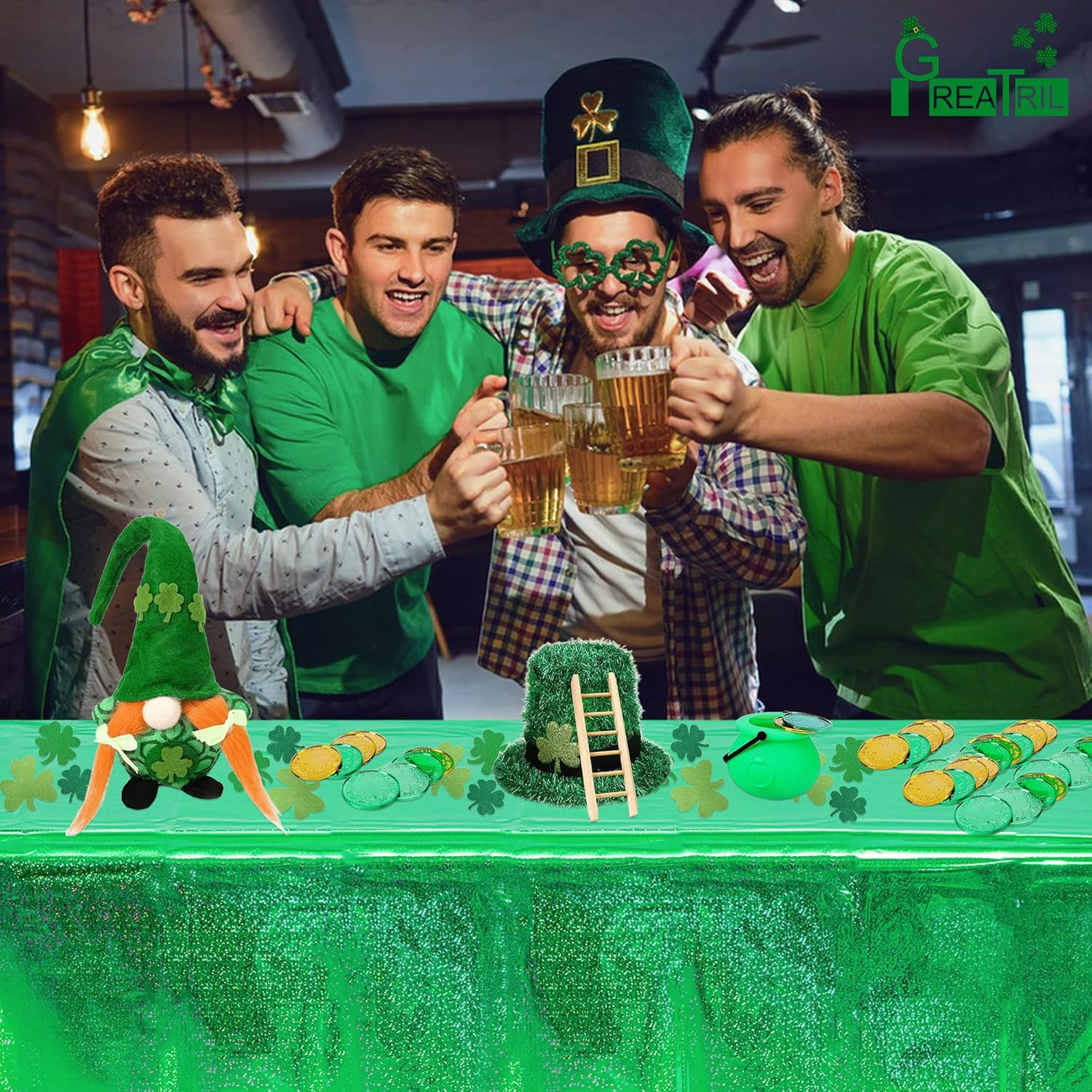 GREATRIL Green Table Cover 54 x 108 - 2 Packs