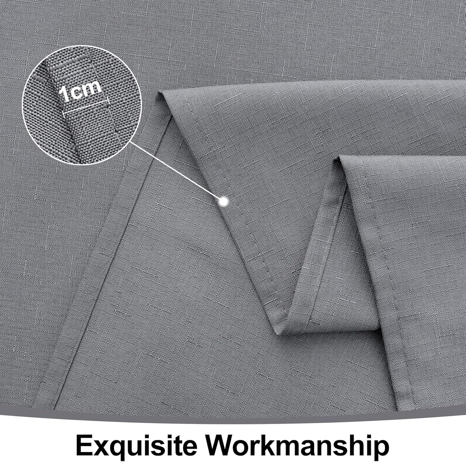 Smiry Waterproof Linen Tablecloth 60x84 Grey