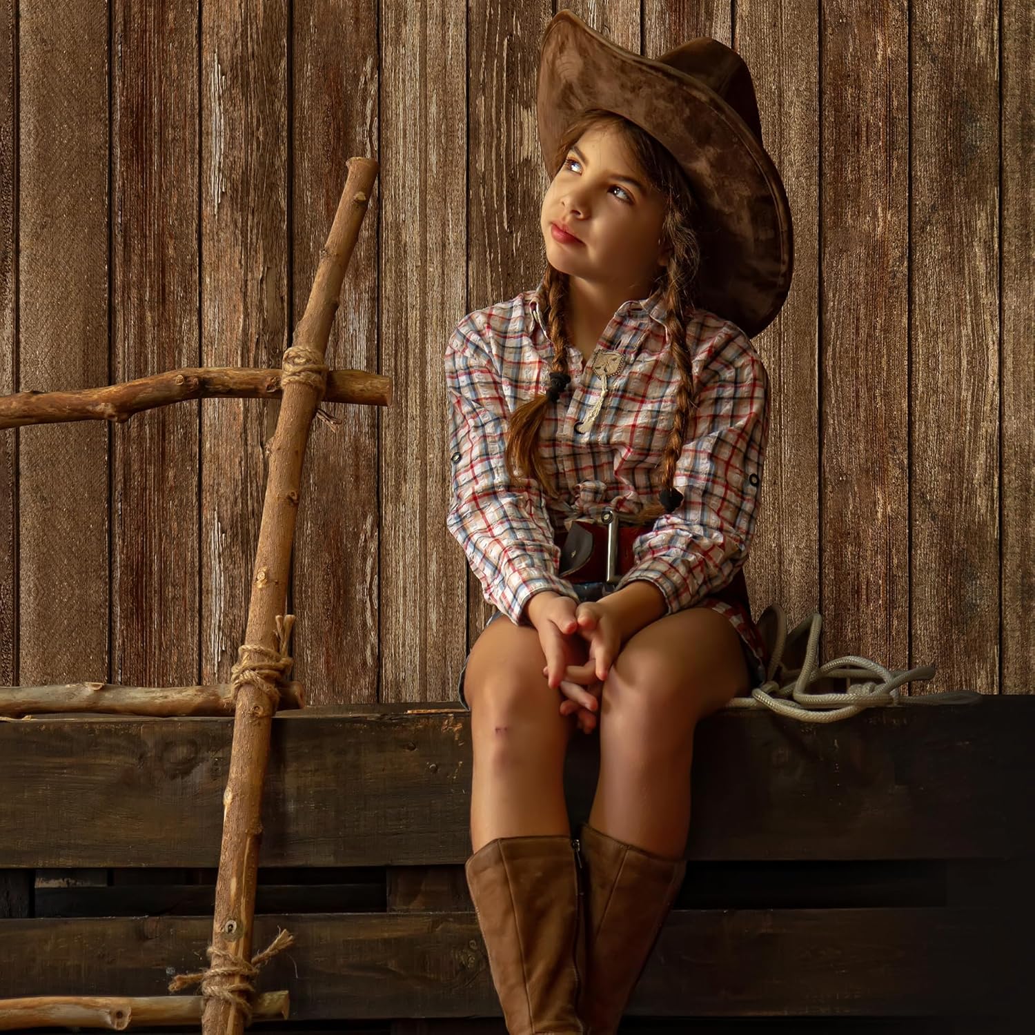 100 Ft Wood Grain Tablecloth Roll for Decor and Events