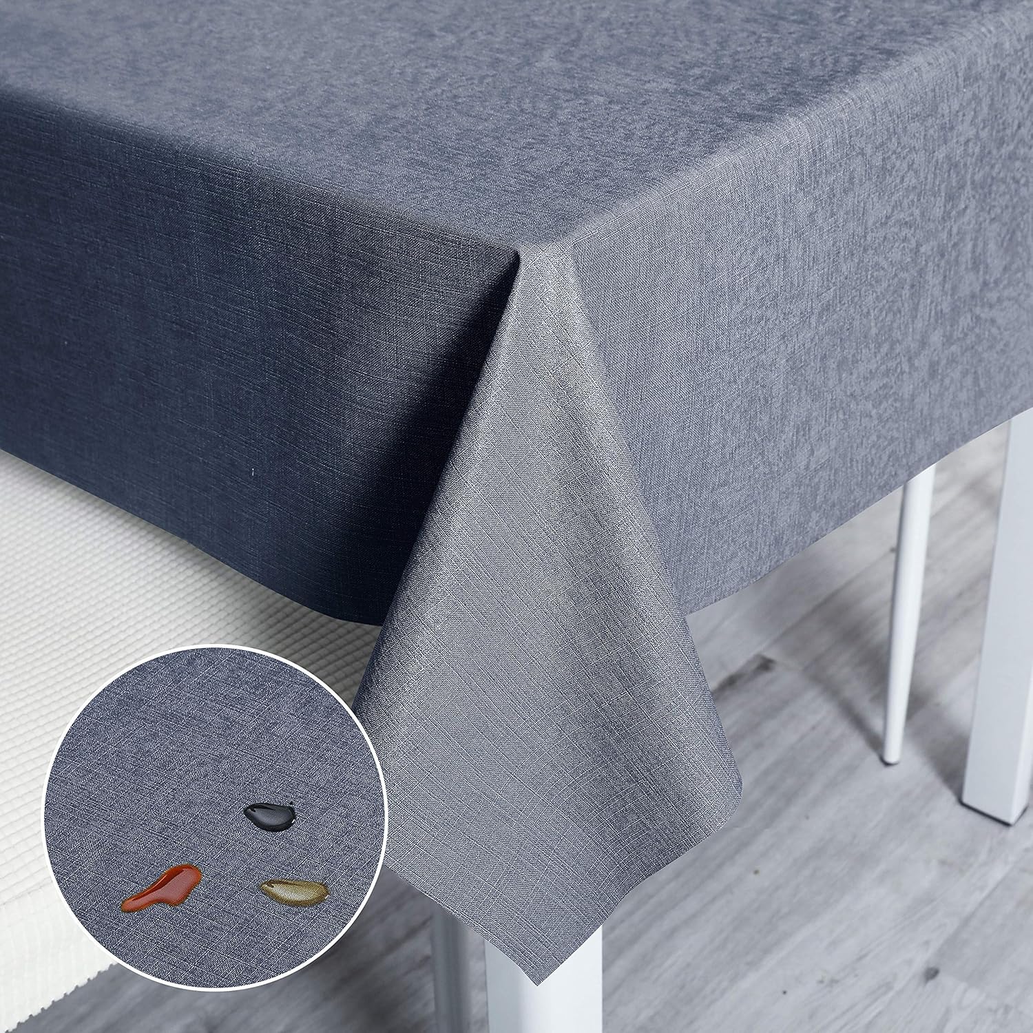 Obstal Waterproof Tablecloth 54 x 78 Dark Grey