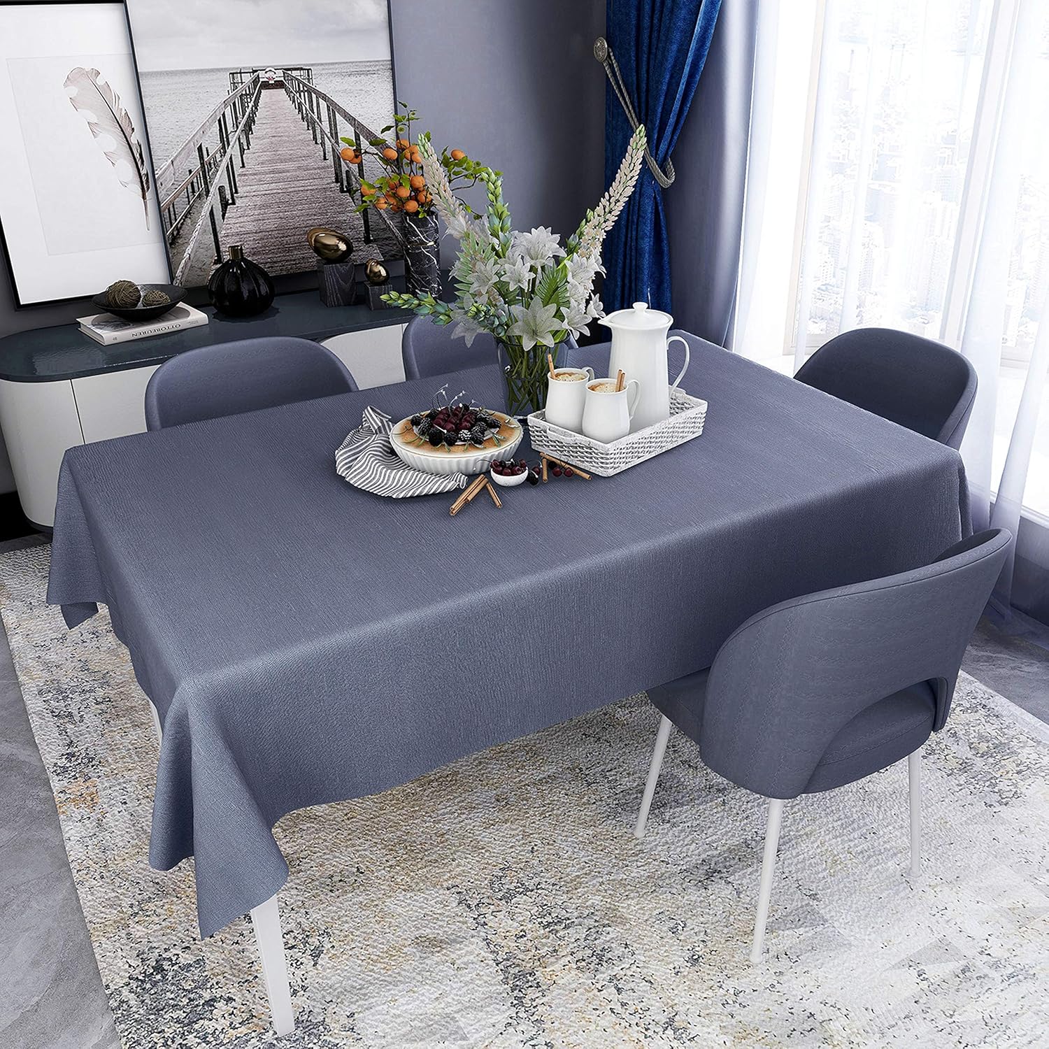 Obstal Waterproof Tablecloth 54 x 78 Dark Grey